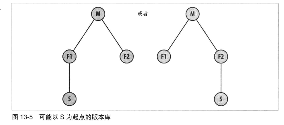 图13-5 可能以 S 为起点的版本库